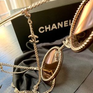Chanel sunglasses 4245 SS2019 round w/ chains